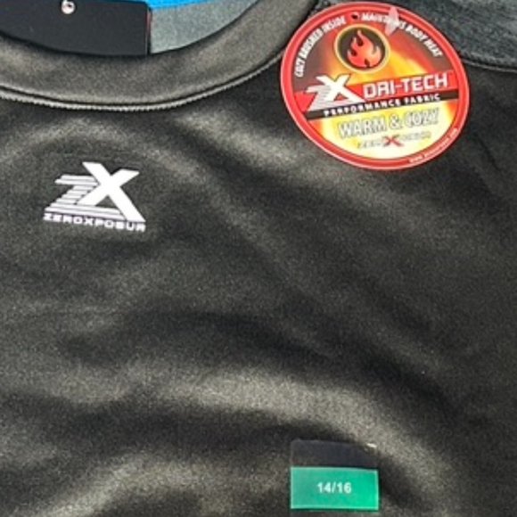 NWT Boys Black ZeroXposur Dri-Tech Warm & Cozy Shirt size Large (14/16) - Picture 9 of 9